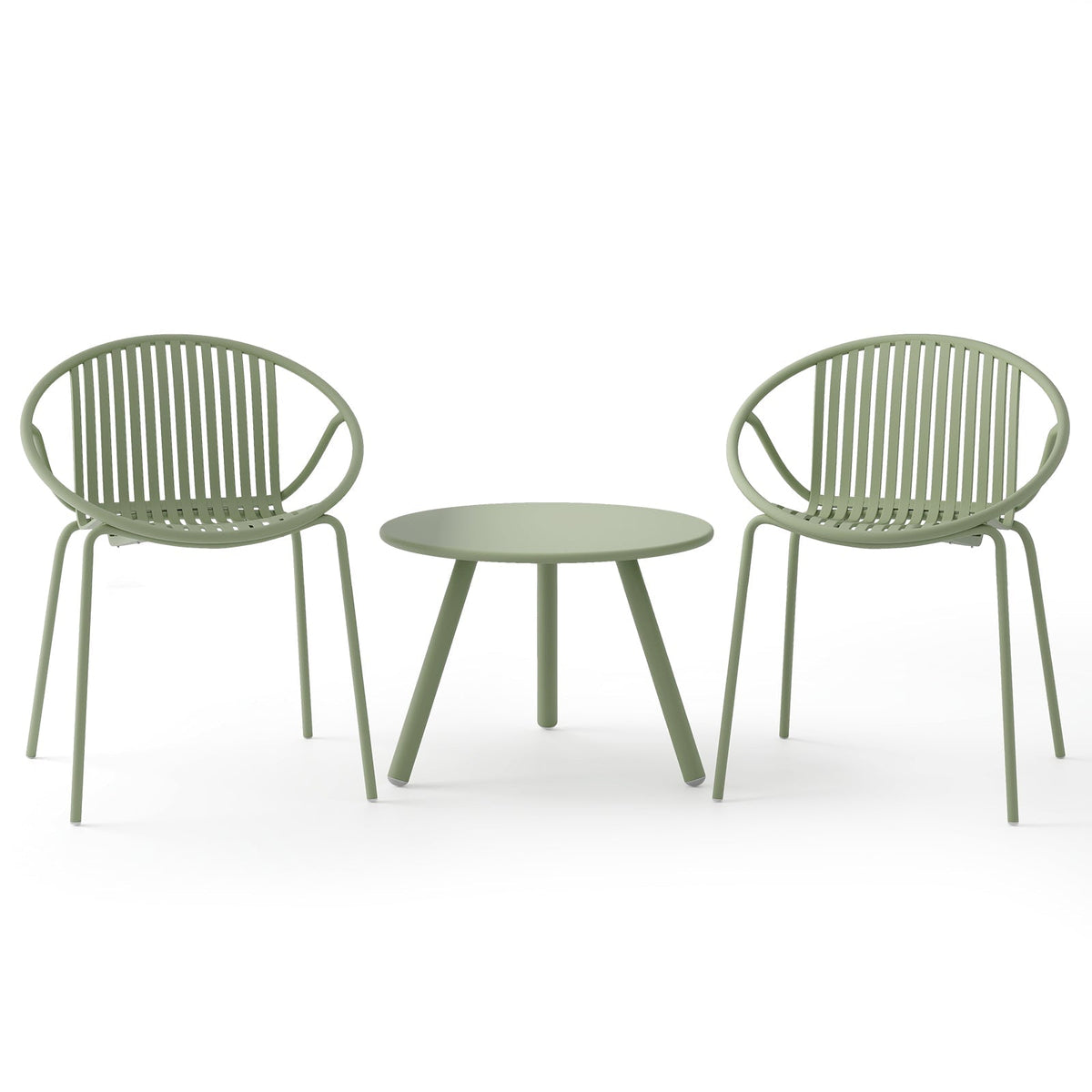 3-Piece Patio Conversation Set with Round Coffee Table