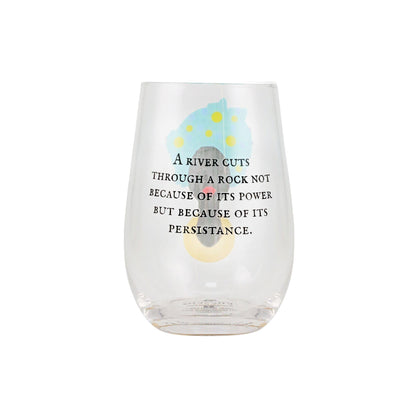 River Cuts Stemless Wine Glass
