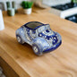 Small Talavera Car Planter | Blue & White Handmade Ceramic Pot