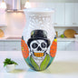 Talavera Day of the Dead Relief Vase | Hand-Painted Pottery