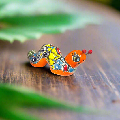 Talavera Caterpillar Art | Handmade Mexican Ceramic Figurine