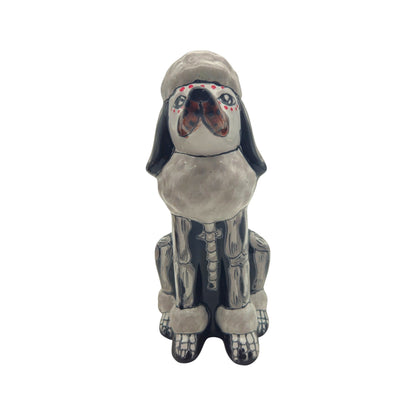 Talavera Poodle Statue | Day of the Dead Ceramic Art