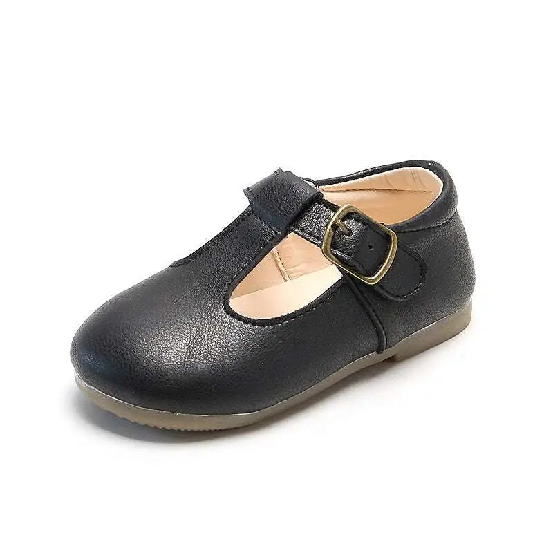 Tan Leather Versatile Single Shoes for Toddlers