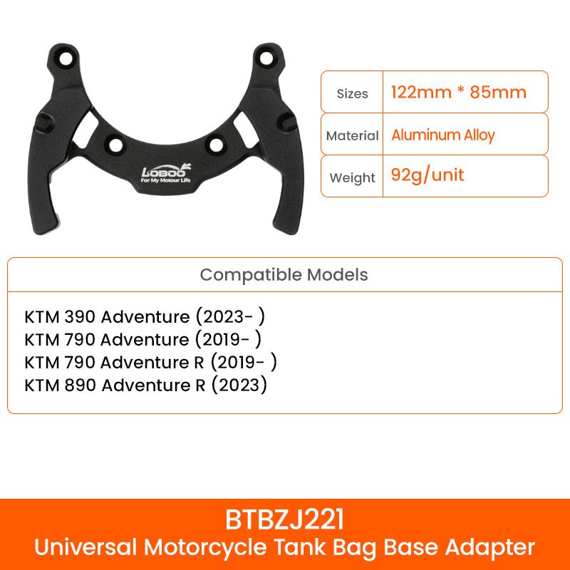LOBOO BTB15BK Motorcycle Tank Bag – Magnetic Mount, Waterproof, Compact Design