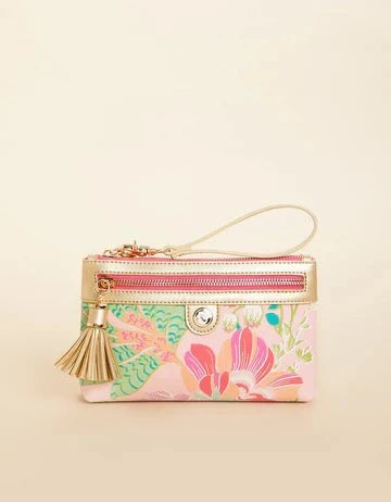 Tassel Wristlet Flamingo Pineapple