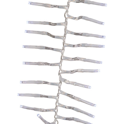 1000-Light Cool White LED Clear Wire Cluster Garland