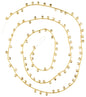 Bright Gold Mini Jingle Bell and Glass Bead Garland