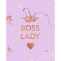 Boss Lady: Inspirational Quote Notebook, Beautiful Pink Marble and Rose Gold - 8 x 10, 120 College Ruled Pages - Paperback