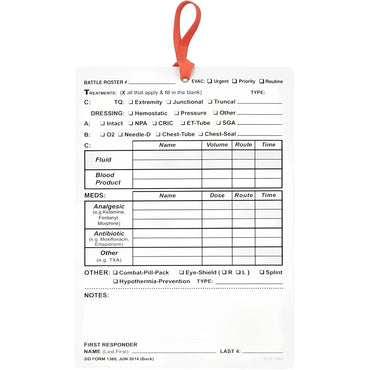 Combat Medical TCCC Card (Pack of 10)