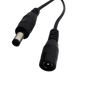 3 foot long DC power plug extension - 5.5mm/2.1mm plug - Black