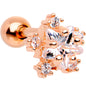 Clear CZ Gem Rose Gold Tone Anodized Stardust Tragus Cartilage Earring