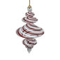 Peppermint Swirl Egyptian Glass Spiral Ornament