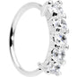 20G 5/16 Clear CZ Quintet Seamless Circular Ring