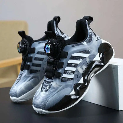 Teal Gradient Shoes Rotating Button Boy