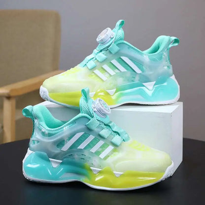 Teal Gradient Shoes Rotating Button Boy