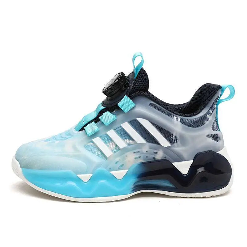 Teal Gradient Shoes Rotating Button Boy