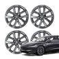 TESERY 18″ Wheel Caps S Plaid Style for Tesla Model 3 (4PCS)