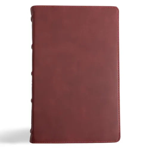 CSB Single-Column Personal Size Bible, Holman Handcrafted Collection, Marbled Burgundy Premium Calfskin - Leather