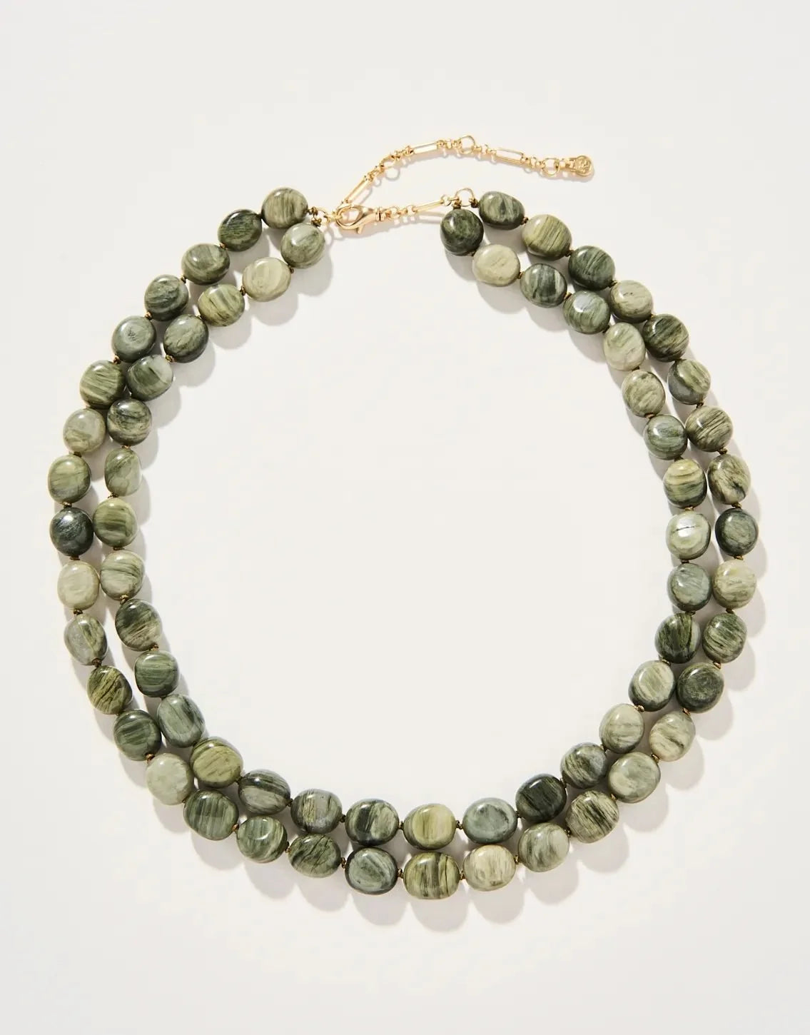 The Bluff Necklace 18" Silver Leaf Jasper