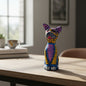 Alebrije Sitting Dog Statue | Hand-Painted Decorative Art