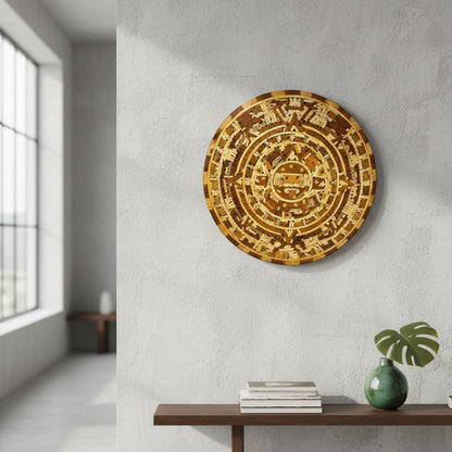 Mexican Aztec Warrior Calendar | Artwork with 11 Wood Types