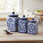 Blue Talavera Canister Set | Handmade Mexican Ceramic Jars