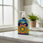 Hand-Painted Talavera Soap Pump | Colorful Ceramic Dispenser