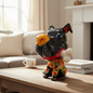 Talavera Dog with Bone | Hand-Painted Ceramic Canine Decor