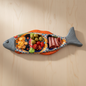 Large Handmade Talavera Fish Sectional | Colorful Serving Tray