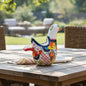Vibrant Talavera Dove Planter | Colorful Mexican Ceramic Bird Statue
