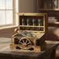 Mexican Shot Glass & Decanter Set | Rustic Wooden Chest