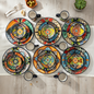 Talavera Dinnerware Set | 26-Piece Vibrant Floral Mexican Dishware