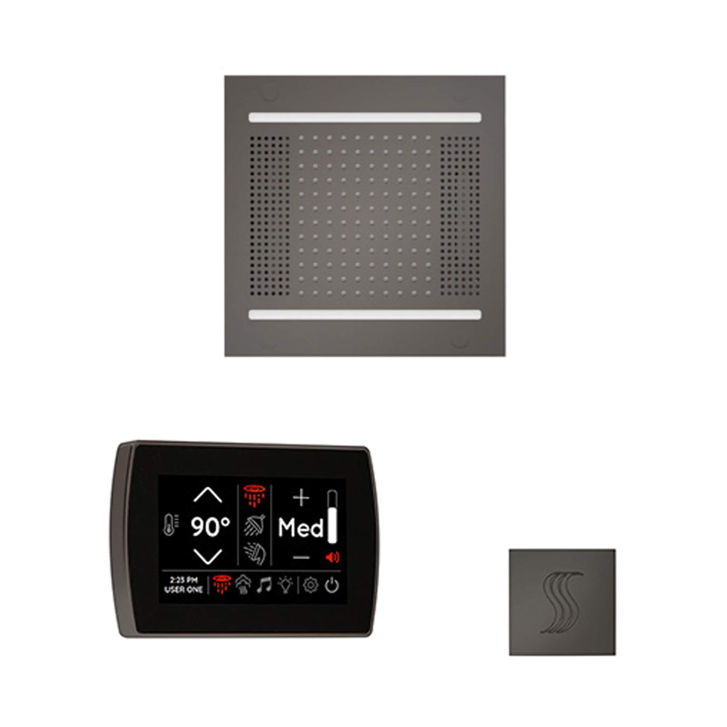 ThermaSol SignaTouch 5-Inch Display Steam Control Package With HydroVive Rainhead (SAK12821)