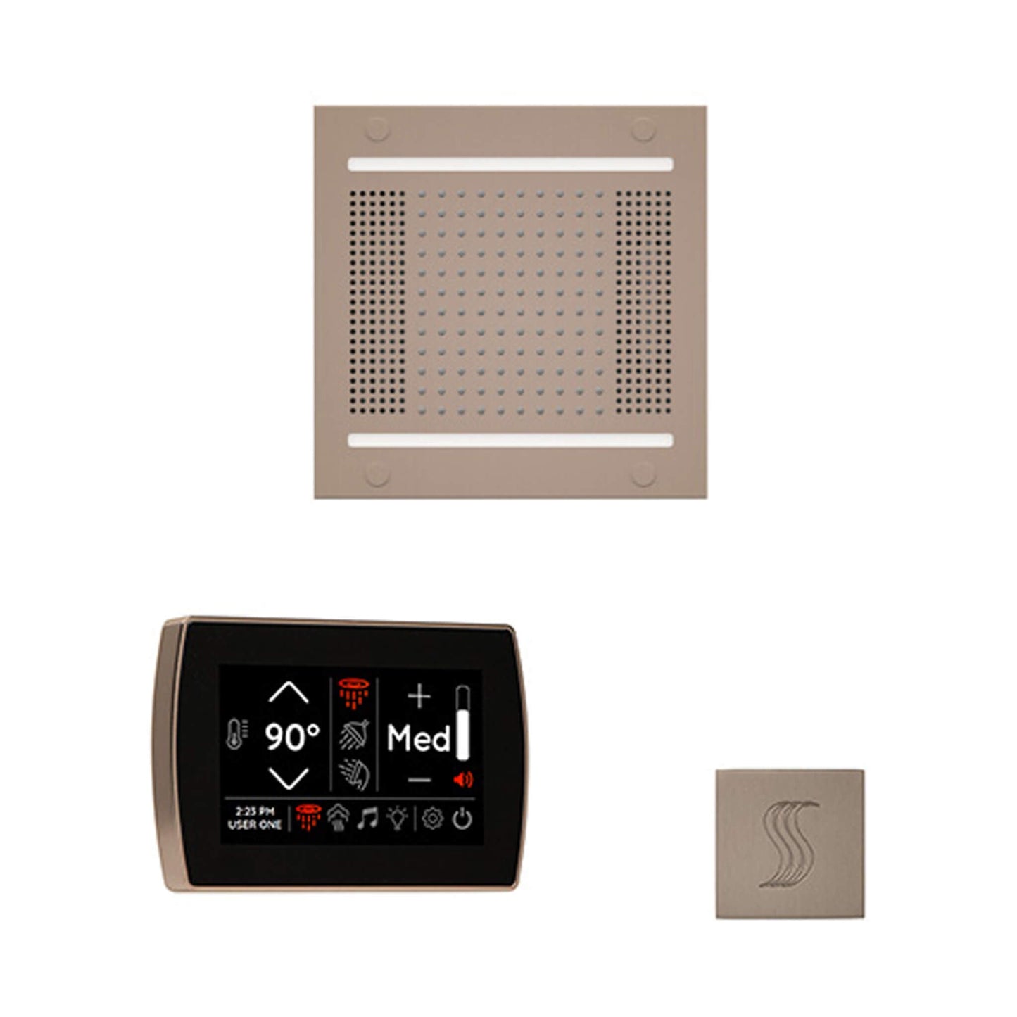 ThermaSol SignaTouch 5-Inch Display Steam Control Package With HydroVive Rainhead (SAK12821)