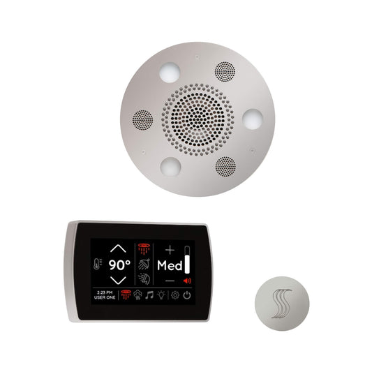 ThermaSol SignaTouch 5-Inch Polished Nickel Round Steam Control Package With Flushmount [WSTPSR] (SAK92051)