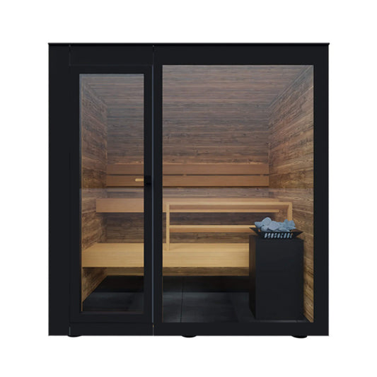 ThermaSol Spectra 4-Person Fully-Assembled Outdoor Sauna Cabin [Made-To-Order] [14-SPECTRA] (SAK46921)