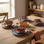 12-Piece Talavera Dinnerware Set | Mexican Ceramic Plates & Bowls