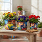 Set of 3 Talavera Flower Pots | Colorful Hand-Painted Mexican Planters
