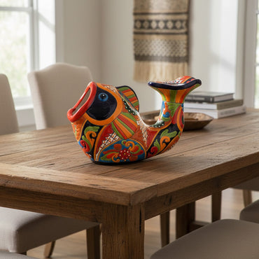 Talavera Fish Planter | Hand-Painted Mexican Ceramic Decor