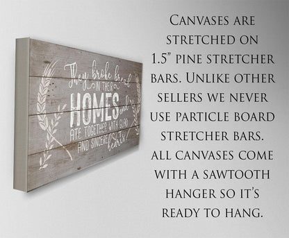 They Broke Bread - Canvas