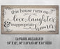 This House Runs on Love, Laughter, Inappropriate Humor - Canvas