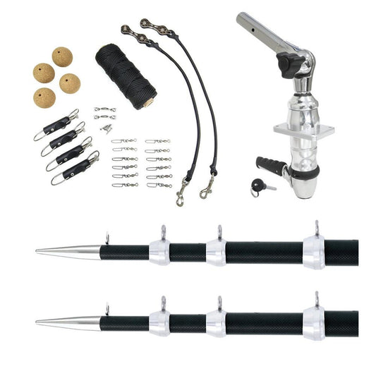 Tigress XD Top Mount System - 18 Carbon Fiber Black/Silver Ultimate Rigging Kit