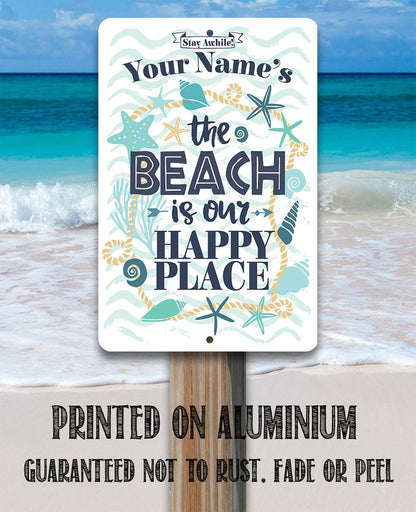 Personalized - Beach House - Metal Sign