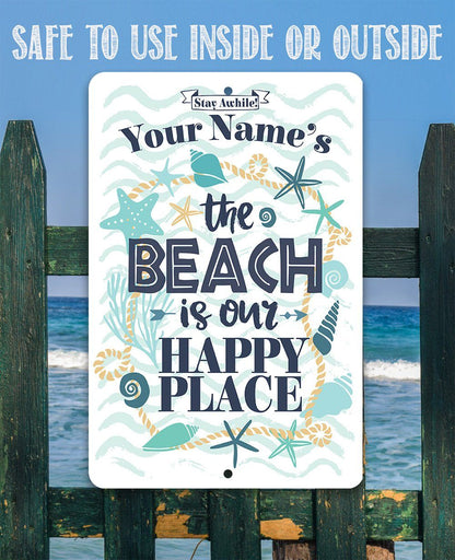 Personalized - Beach House - Metal Sign