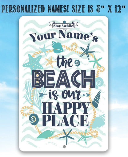Personalized - Beach House - Metal Sign