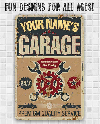 Personalized - Garage - Metal Sign