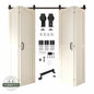 4-Door Bifold Barn Door Kit | Black Hardware