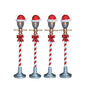 Santa Hat Street Light - 4 Piece Set