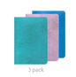 Soft Cover Notebook 3 Pack - Blue, Pink Blue