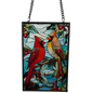 Cardinal Pair Stained Glass Panel Suncatcher